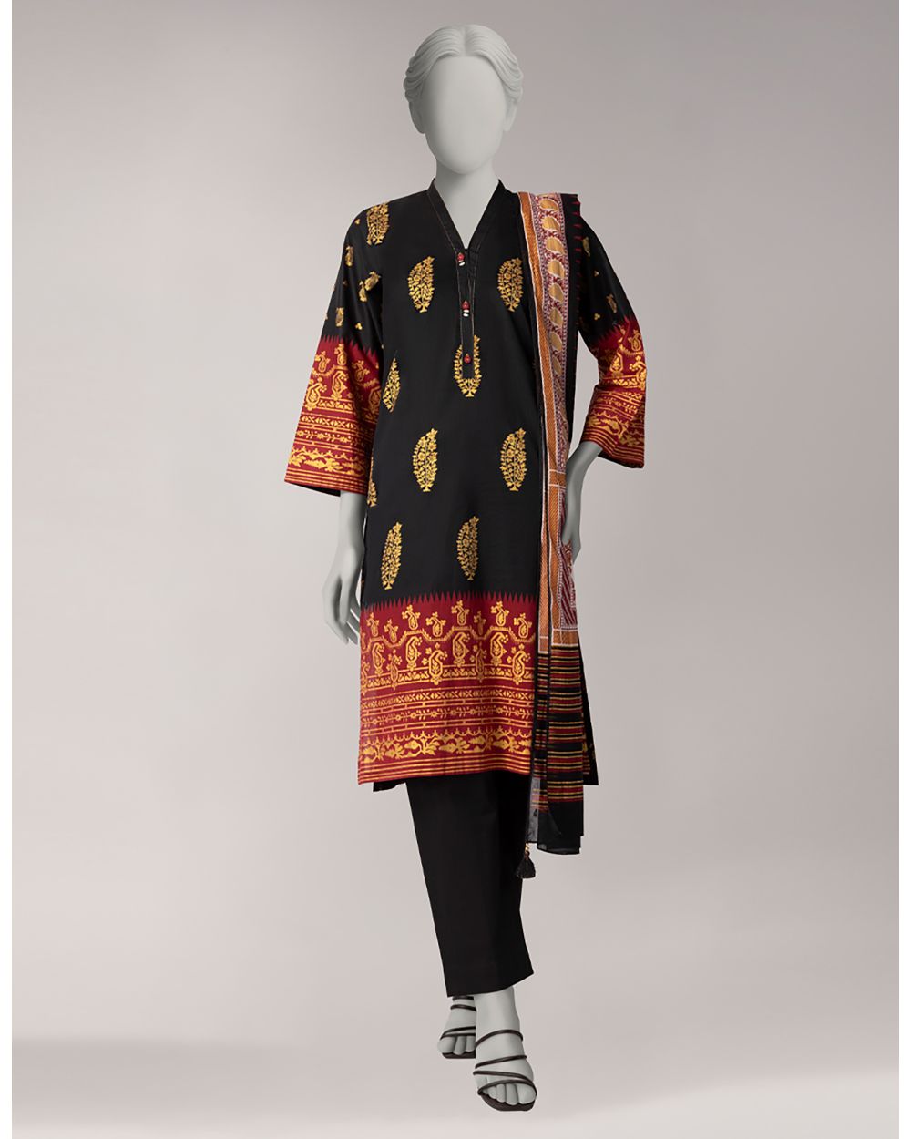JLAWN-S-26-1089 GOLD JAMDANI-1