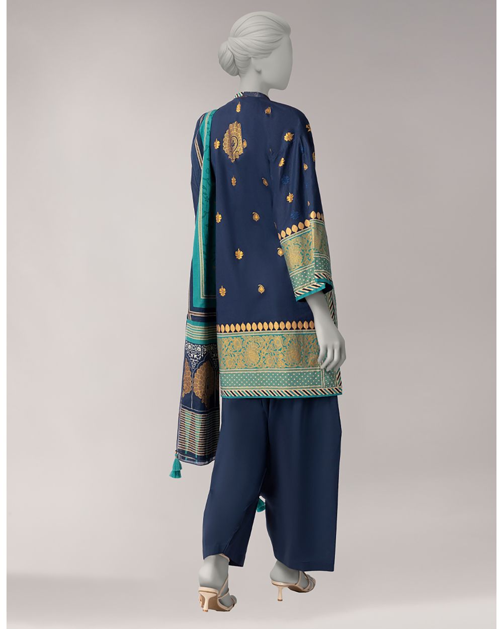 JLAWN-S-26-1090 GOLD JAMDANI-2